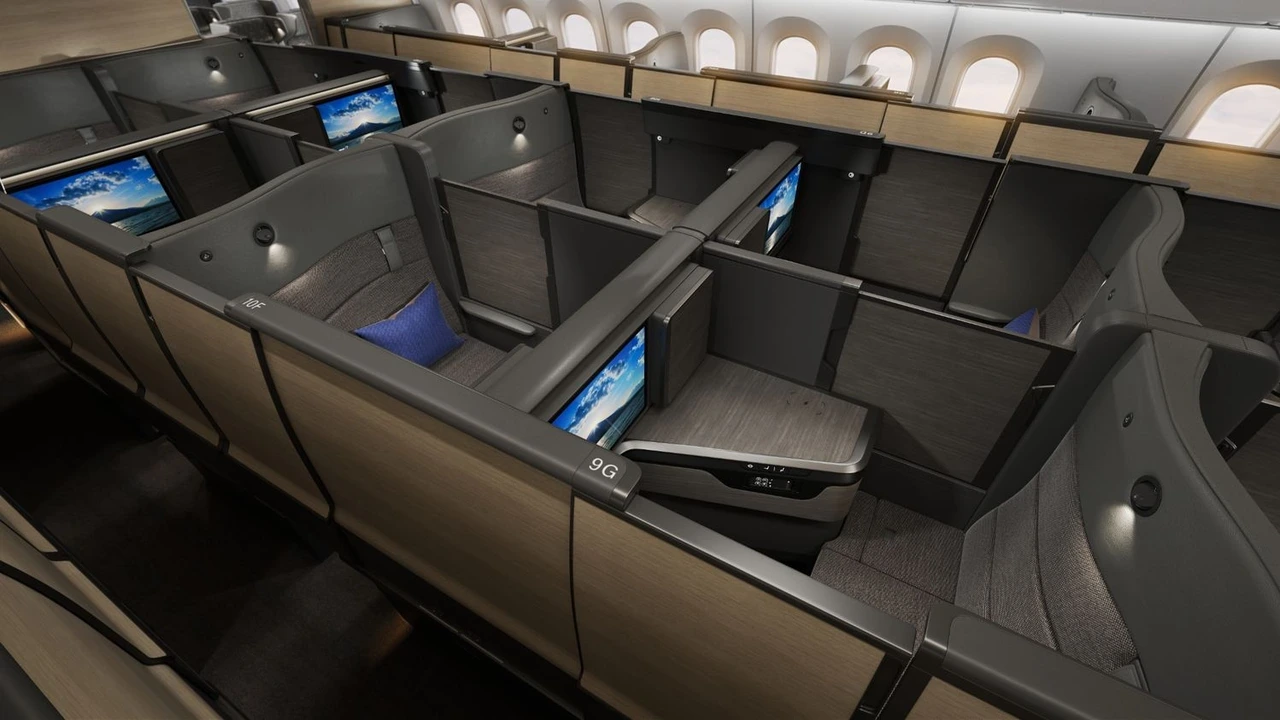 ANA The Room business class cabin with enclosed suites on the 777-300ER