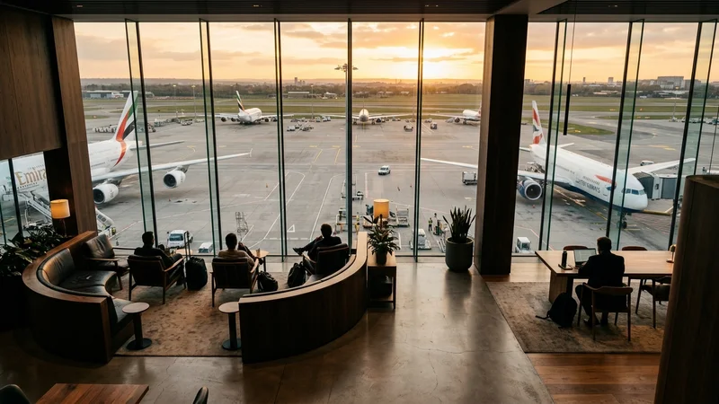 Premium airport business class lounge