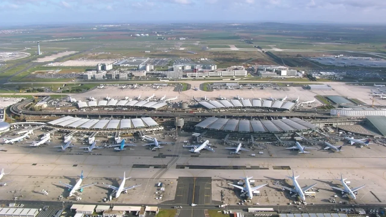 Paris Charles de Gaulle Airport aerial view