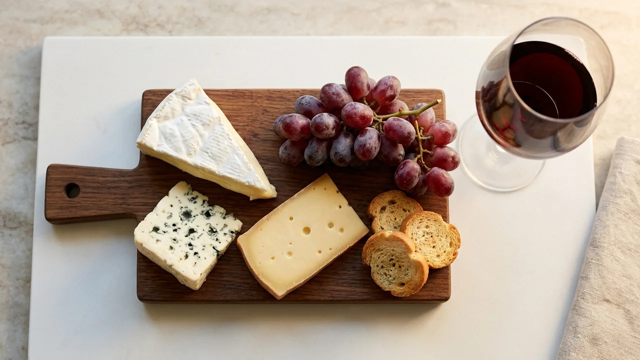 Air France business class cheese course