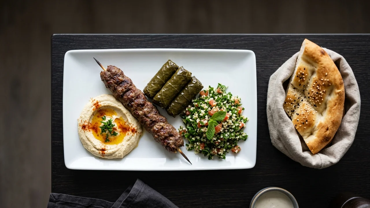 Turkish Airlines DO&CO mezze platter