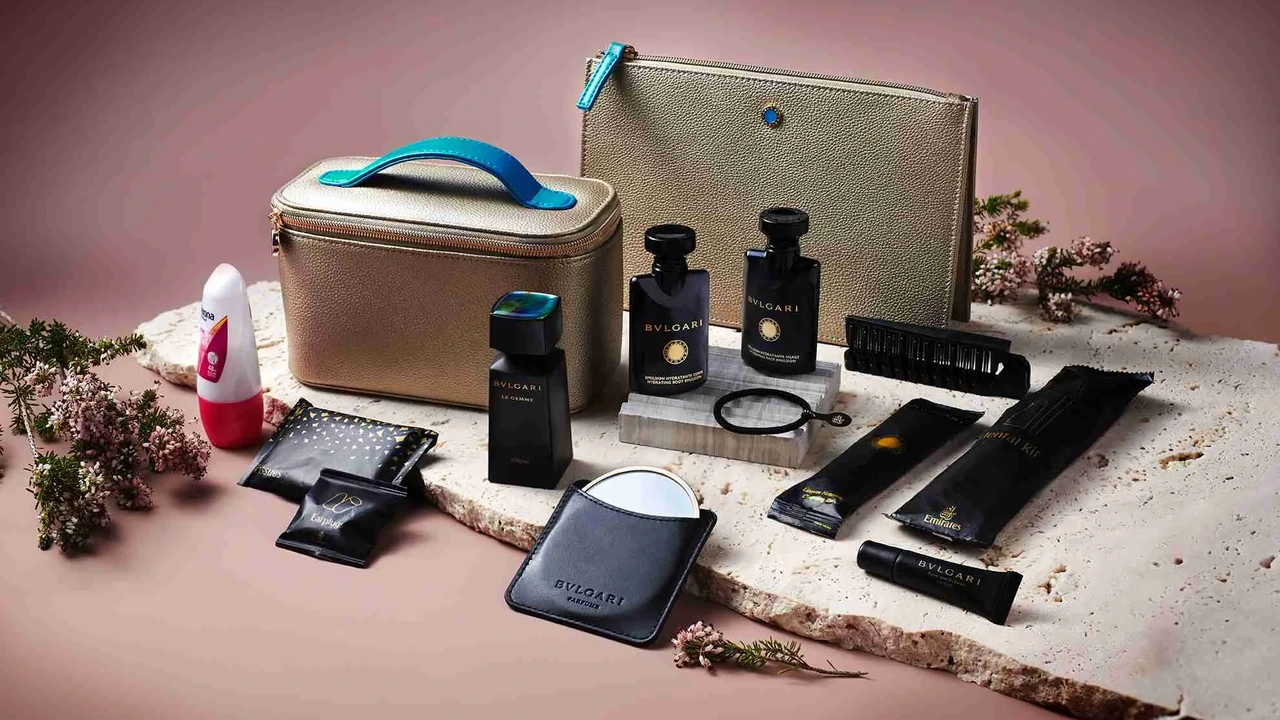 Emirates Bvlgari luxury amenity kit bag