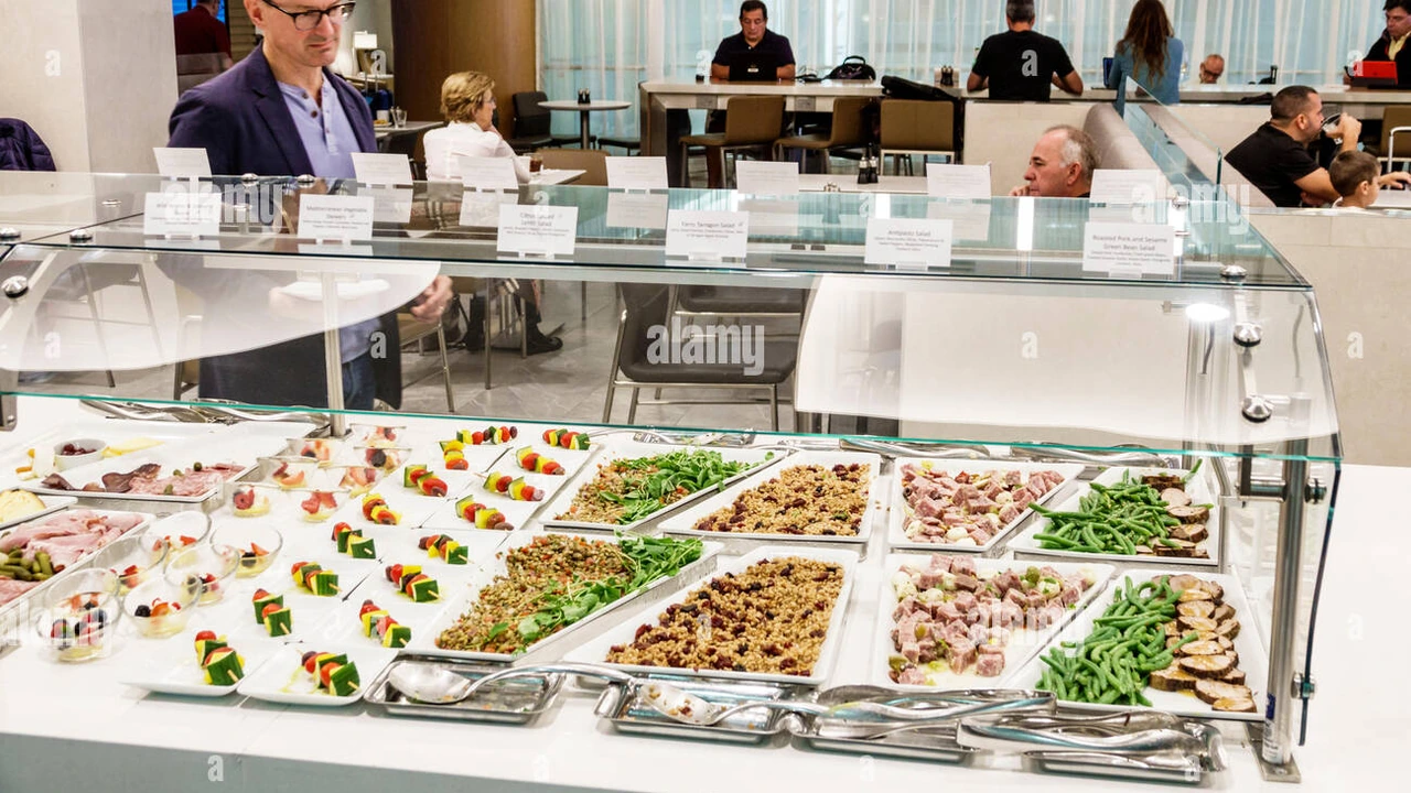 American Airlines Flagship Lounge dining area at Miami International Airport