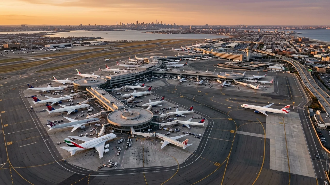New York City skyline at sunrise