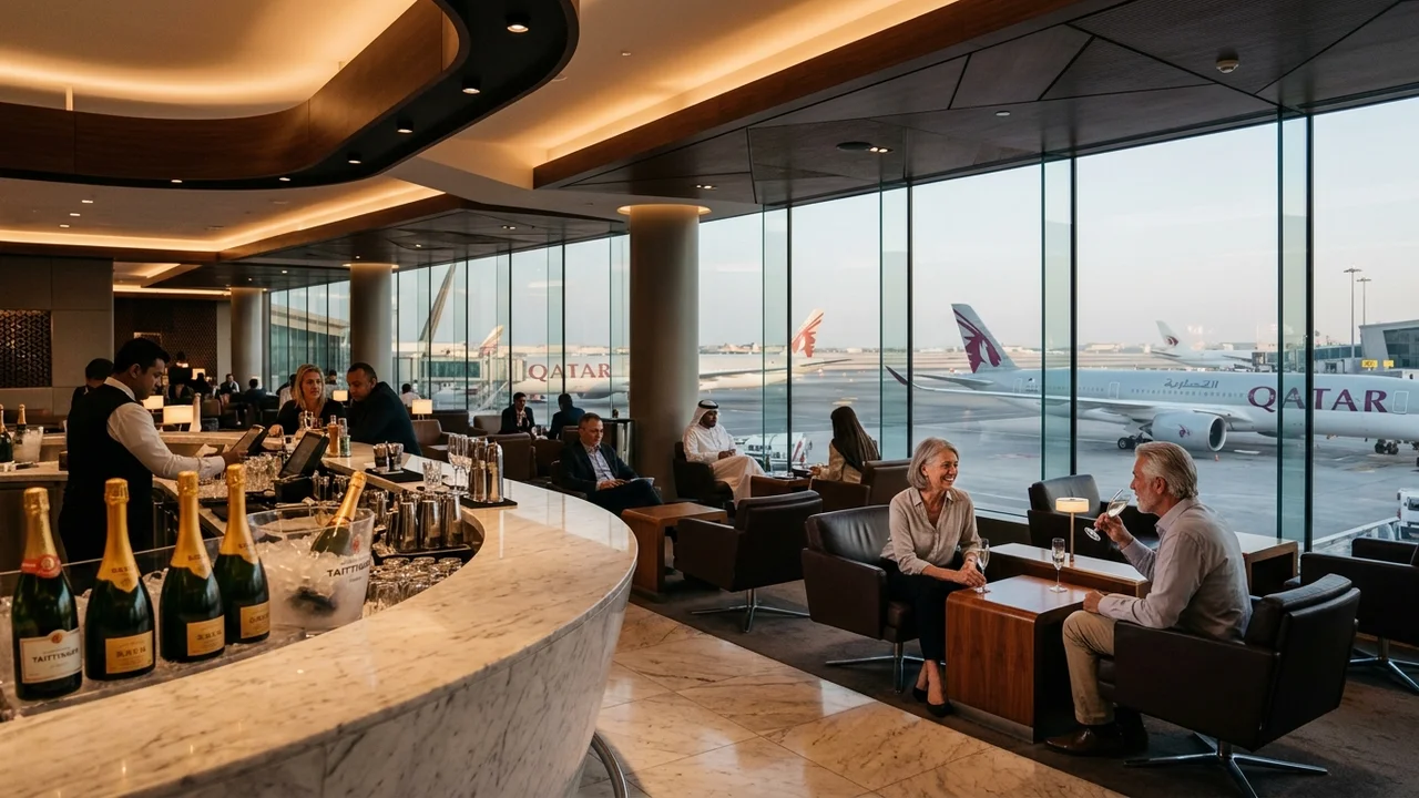 Luxury airport lounge interior
