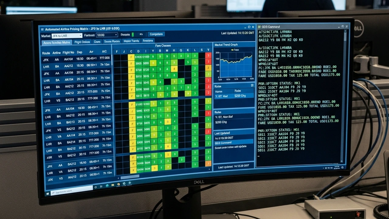 Complex automated airline pricing matrix and global distribution system code