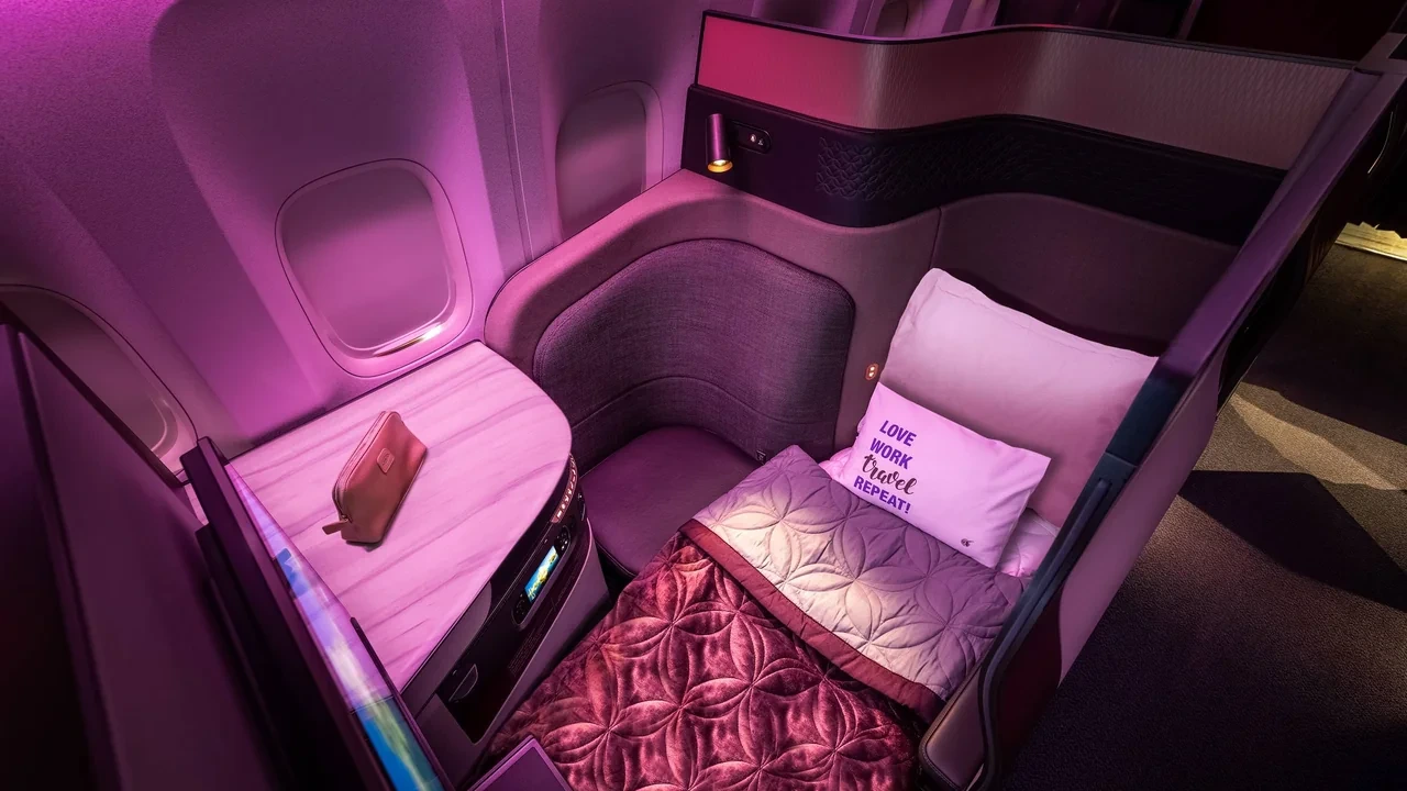 Qatar Airways Qsuite quad cabin configuration