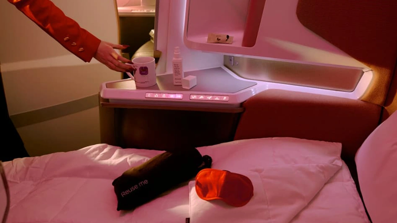Virgin Atlantic premium cabin amenities and sleepwear