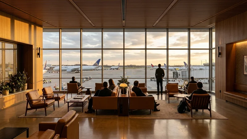 Premium airport business class lounge