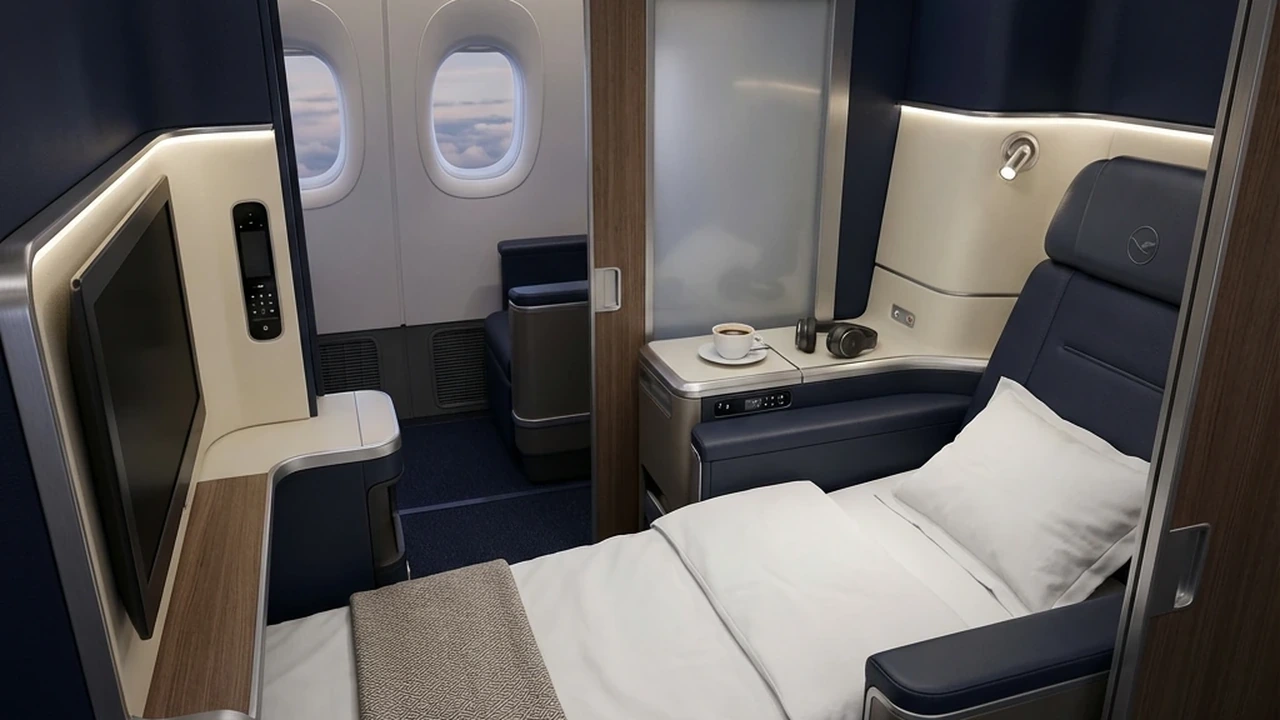 British Airways Club Suite business class with sliding privacy door
