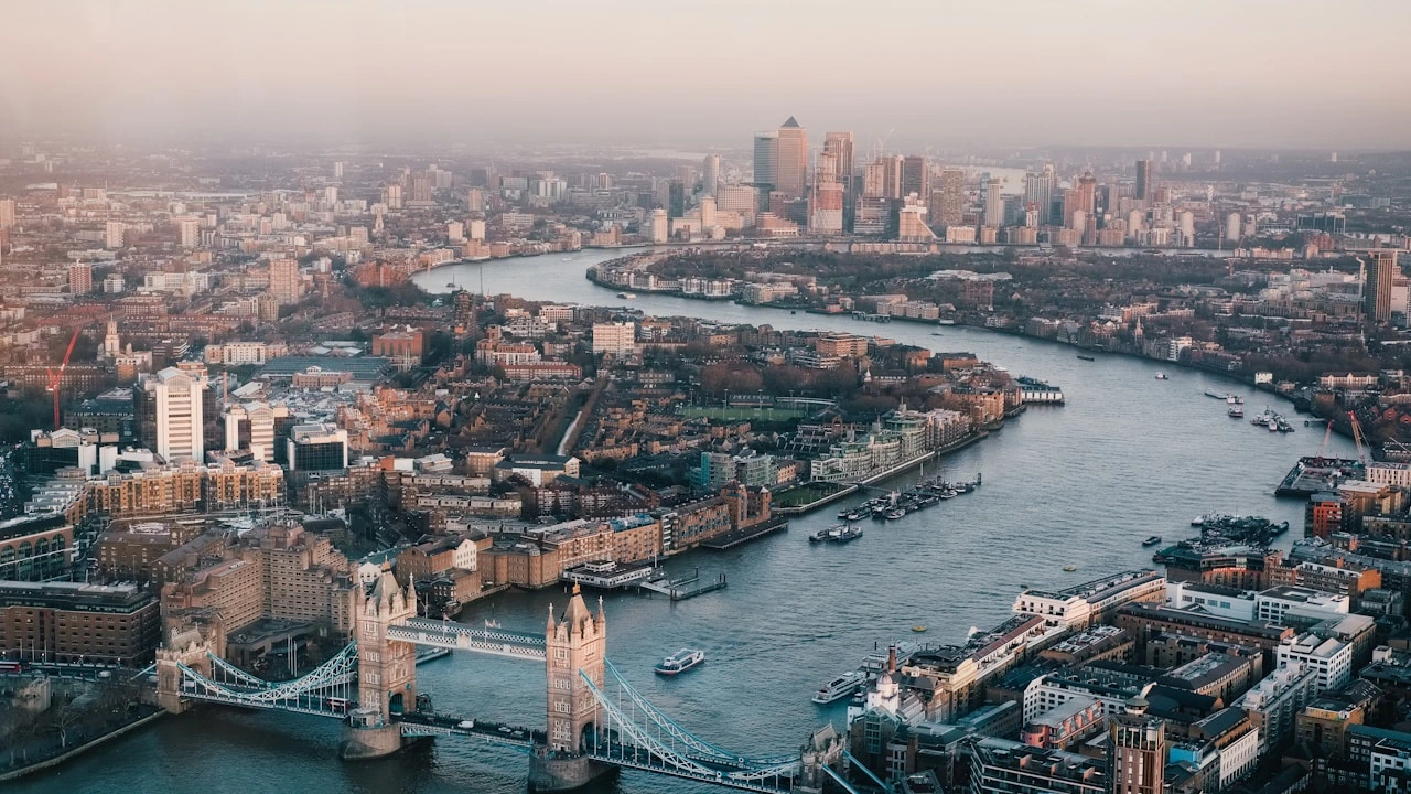 London Westminster Palace and Big Ben at sunset during winter transatlantic travel