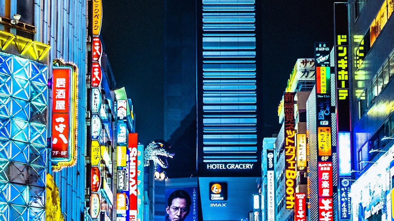 Tokyo skyline with Tokyo Skytree during peak travel season in Japan
