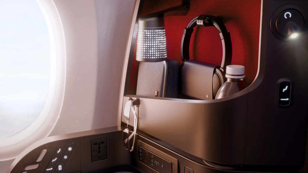Entertainment system on Delta One Suite Review 2026: America's Best Domestic-Carrier Business Class?