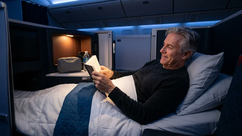 Lie-flat bed on Delta One Suite Review 2026: America's Best Domestic-Carrier Business Class?