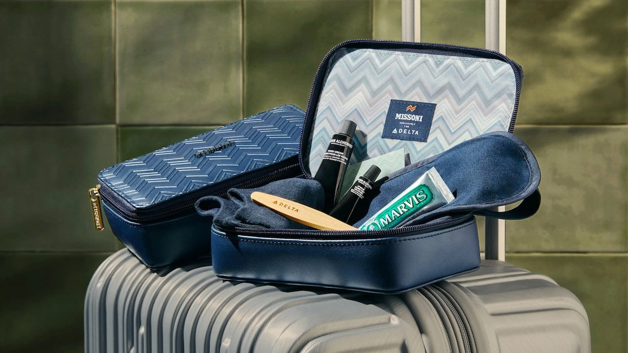Delta One Missoni designer kit and United Polaris wellness amenities
