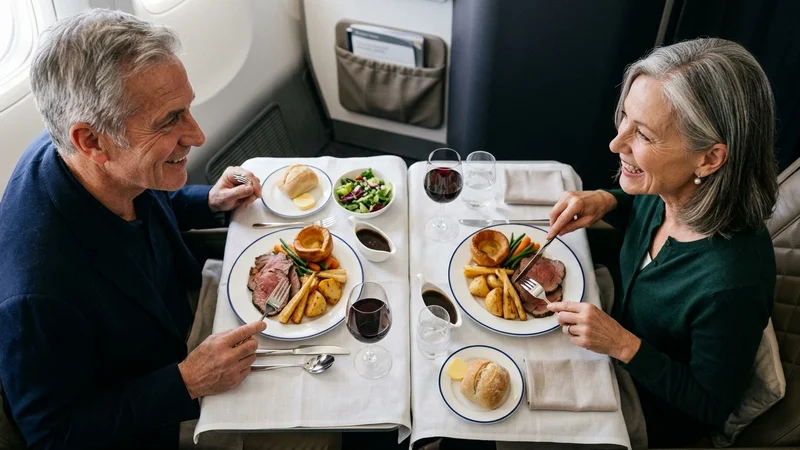 Business class British roast or afternoon tea