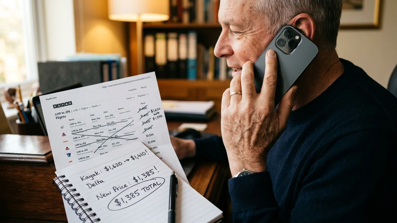 Calling a travel concierge
