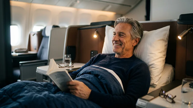 Lie-flat bed on Lufthansa Allegris Business Class Review: The Long-Awaited Upgrade (2026)