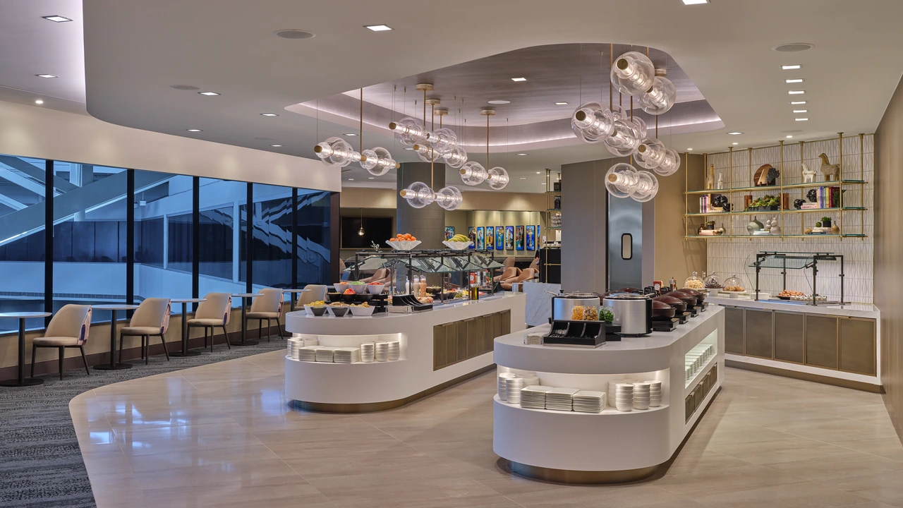 Delta Sky Club lounge interior at Minneapolis-St. Paul Airport