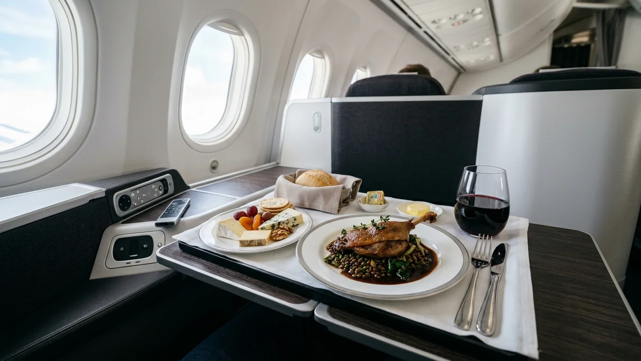 Air France business class French dining