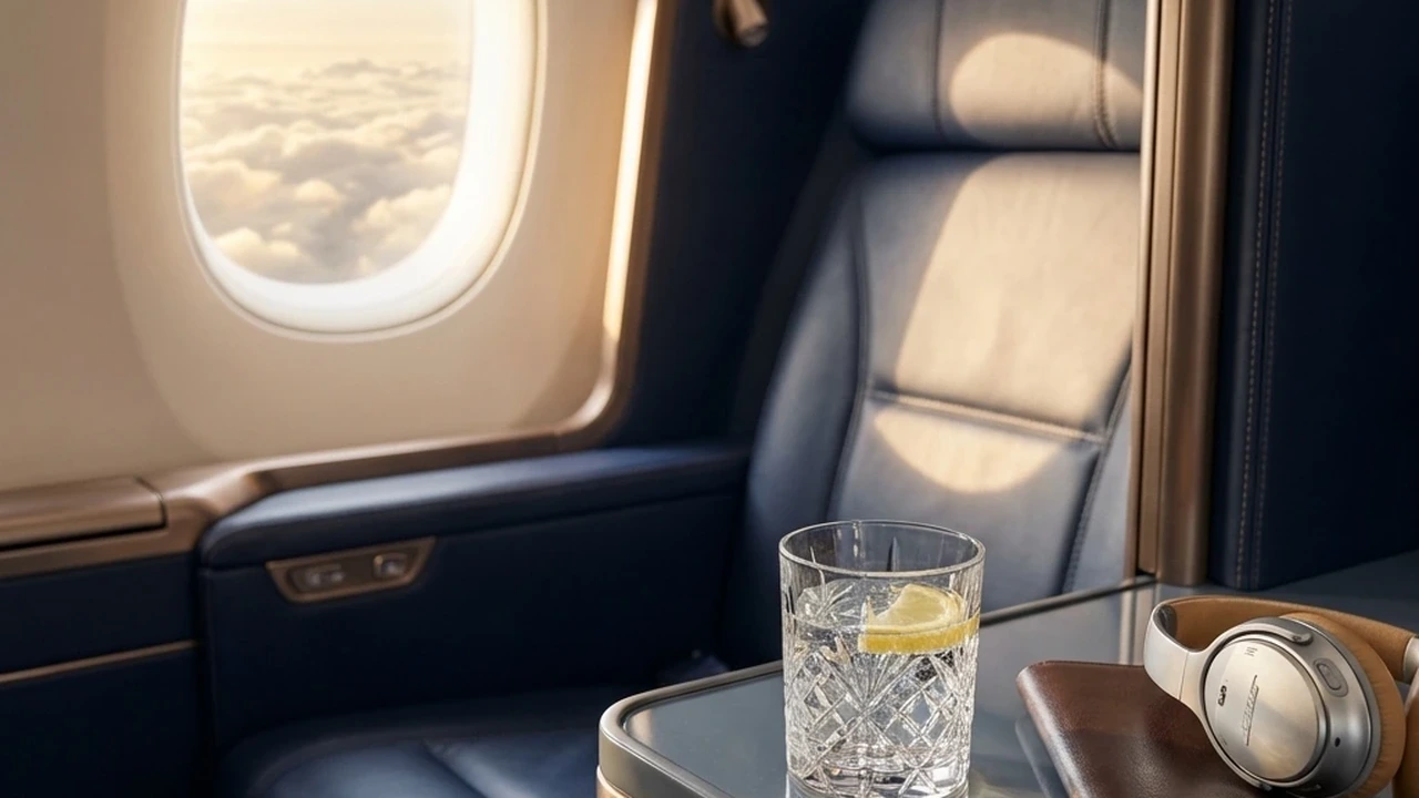 Qatar Airways QSuite business class dining