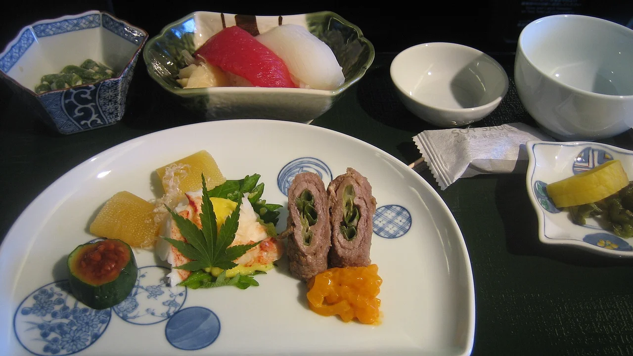 ANA Japanese Kaiseki bento meal service in business class